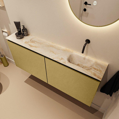 MONDIAZ TURE-DLUX 120cm toiletmeubel Oro. EDEN wastafel Frappe positie rechts. Zonder kraangat.