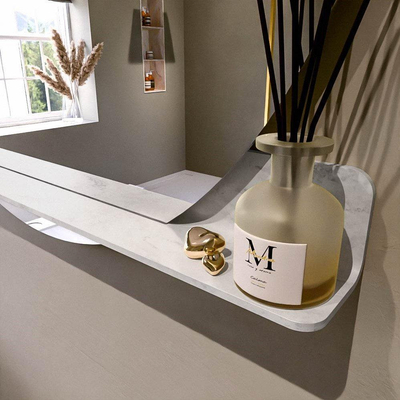 Miroir de salle de bain Mondiaz SPOT - rond 120cm - plan de miroir - couleur Opalo