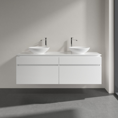 Villeroy & Boch Legato meuble sous-lavabo - 160x55cm - 4 tiroirs Blanc brillant