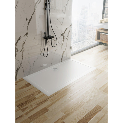 Adema Dawn receveur de douche - 140x90x4cm - rectangulaire SMC - blanc brillant