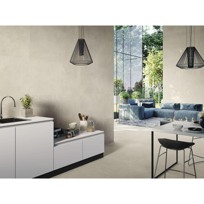 ÉCHANTILLON Terravito Aderno carreau mural et de sol - 60x120cm - 9.5mm - Rectangle - rectifié - effet béton - Beige Mat