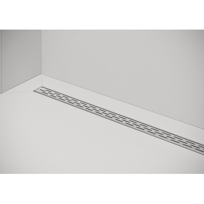 Easy Drain Compact FF caniveau de douche plaque simple avec sortie latérale 6x90cm 30mm inox