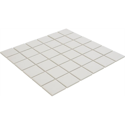 La Mosaic Factory London carreau mosaïque - 30,9x30,9cm - carrelage mural et de sol - Carré - Porcelaine Super White Mat