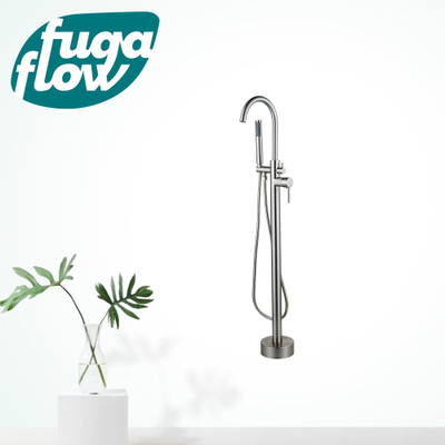 FugaFlow Eccelente Sobrado Badkamer Vrijstaande Badkraan - 107.8cm - handdoucheset - geborsteld RVS PVD