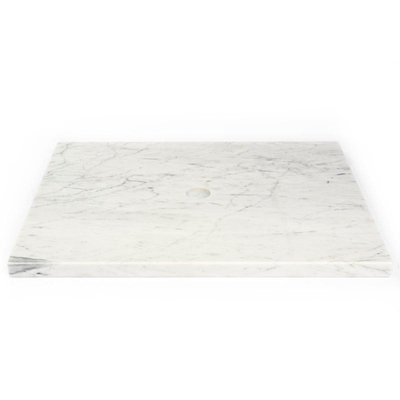 Saniclass Dia Plan sous vasque 60cm 1 trou pour siphon, sans trou de robinet pierre naturelle Marbre