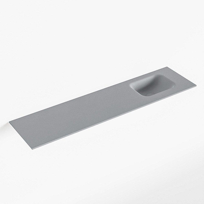Mondiaz LEX Fontein - 120x30x0.9cm - wasbak Rechts - zonder kraangaten - voor toiletmeubel - Solid surface - Plata