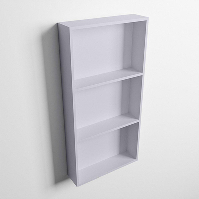Mondiaz Easy nis 29.5x59.5x8cm voor Inbouw/opbouw 3 open vakken Solid surface Cale/Cale