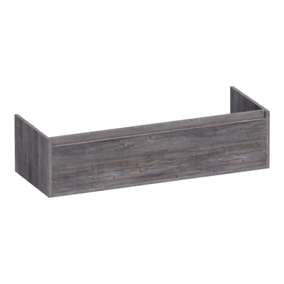 BRAUER Hope wastafelonderkast - 119x30x45.5cm - 2 softclose lades - greeploos - 2 sifon uitsparingen - Driftwood