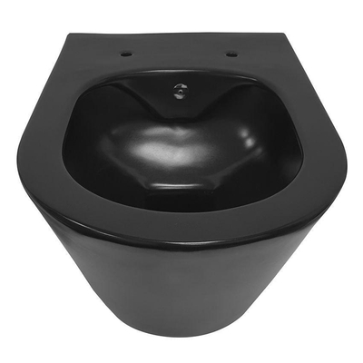 Wiesbaden Stereo WC suspendu rimless avec fonction bidet mat noir