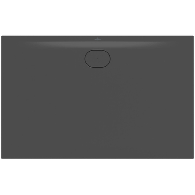 Villeroy & Boch Ecora douchebak - 140x90x3.5cm - afvoer lange zijde - anthracite (antraciet)