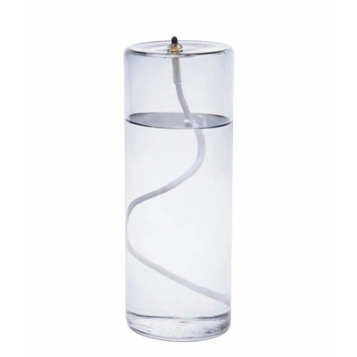 Wellmark lampe à huile 19.5x7.5cm verre recyclé gris
