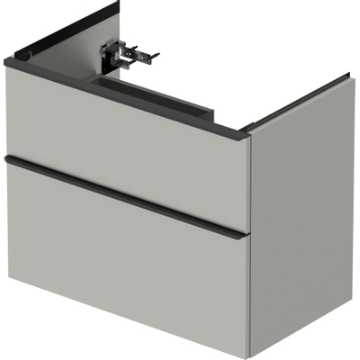 Duravit D-Neo wastafelonderkast 78.4x62.5x45.2cm 2 lades Betongrijs Mat