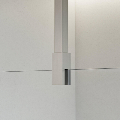 FugaFlow Eccelente Vetro Barre de renfort - plafond - pour douche à l'italienne salle de bain 125cm - inox brossé