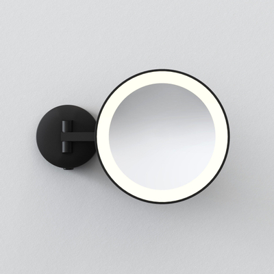 Astro Mascali Round miroir grossissant – grossissement 5x – Éclairage LED – Noir mat
