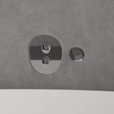 Villeroy & Boch Antao Mitigeur thermostatique encastré avec robinet d'arrêt - chrome