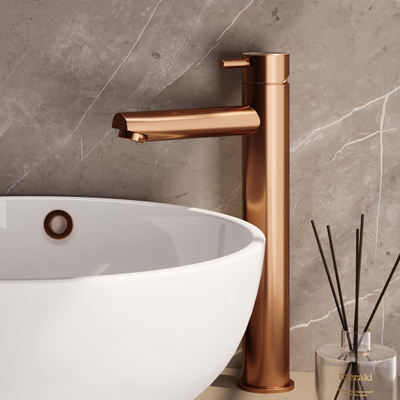 Brauer Copper Edition Mitigeur rehaussé poignée type HD5 ColdStart Cuivre brossé PVD