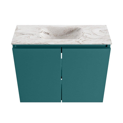 MONDIAZ TURE-DLUX Meuble de toilette 60 cm Smag. EDEN lavabo Glace position milieu. Sans trou de robinet.