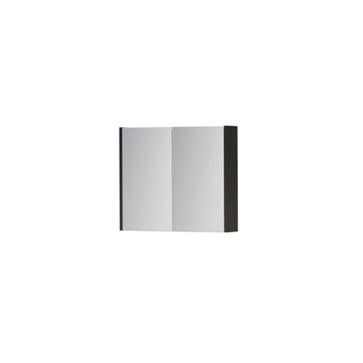 INK SPK1 spiegelkast – 70x60x14 cm – 2 deuren, dubbelzijdige spiegeldeuren – Intens eiken