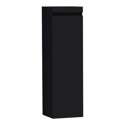 BRAUER Joy badkamerkast - 120x35x35cm - met 1 deur greeploos linksdraaiend mat zwart