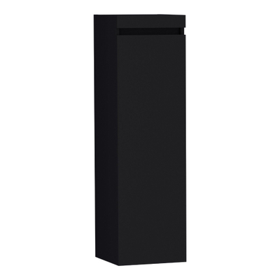 Saniclass Solution Badkamerkast - 120x35x35cm - 1 greeploze linksdraaiende deur - MDF - mat zwart