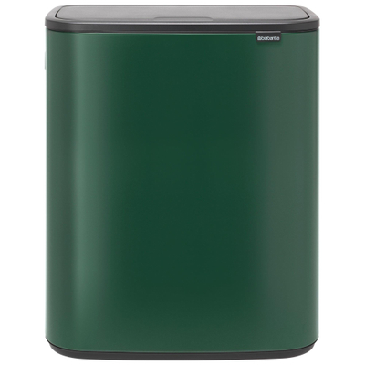 Brabantia Bo Touch Bin Poubelle - 60 litres - seau intérieur en plastique - pine green