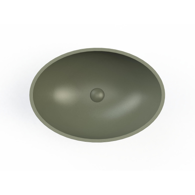Arcqua Prince lavabo 49x34cm ovale marbre vert mat