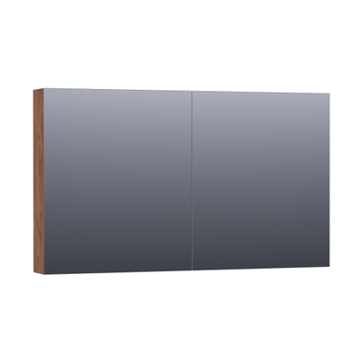Saniclass Dual Spiegelkast - 120x70x15cm - 2 links- rechtsdraaiende spiegeldeur - MFC - viking shield