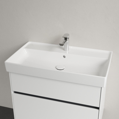 Villeroy & Boch Collaro meubelwastafel - 80x47cm - met overloop - 1 kraangat CeramicPlus - White Alpine (glans wit)