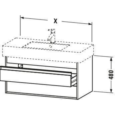 Duravit Ketho Meuble sous-lavabo 120x45.5x41cm basalte