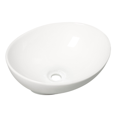 Wiesbaden Barco Waskom ovaal - 40x33x14.5cm - keramiek - glans wit