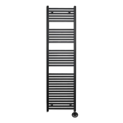 Sanicare Lumara Elektrische Radiator - 170x50cm - 1026W - zwarte thermostaat - rechtsonder - aluminium - mat zwart