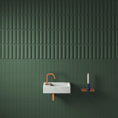 Clou Flush Fontein - 36x18x9cm - kraangat links - met afvoerplug - keramiek - mat wit