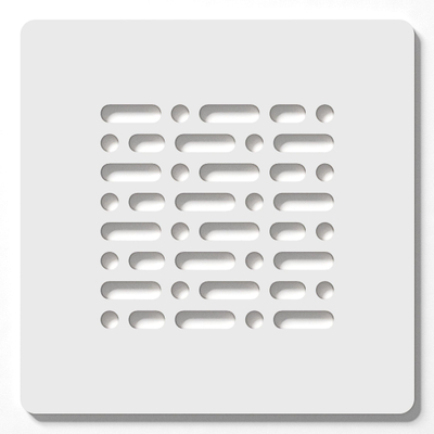 ZEZA Grade de bonde de receveur de douche - 13x13cm - Blanc