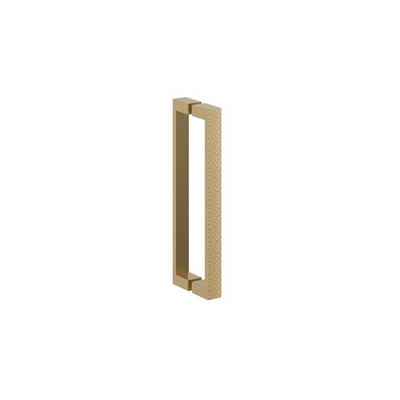 Crosswater Asura Kwartronde Douchedeur - 8mm - 100x80cm - met zijwand - hendel gehamerd - geborsteld messing