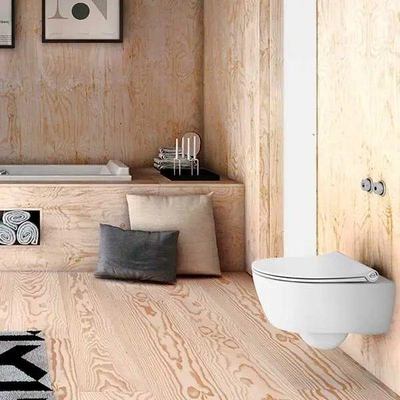 Pressalit Sway d2 abattant WC avec fermeture douce et déverrouillage rapide blanc