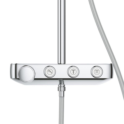 Grohe Euphoria SmartControl opbouw regendoucheset – 31 cm vierkante hoofddouche – staafhanddouche – met omstel – chroom