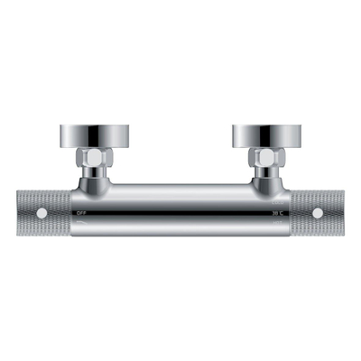 Wiesbaden Ribbd Mitigeur thermostatique pour douche entraxe 15 cm chrome