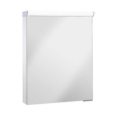Crosswater Cabinet Lustro Spiegelkast - 55x70cm - LED verlichting - deur links/rechts - IP44 - mirror glass (zilver)