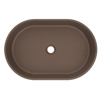 Arcqua Case Opbouw Waskom - ovaal - 55x36cm - mat chocola