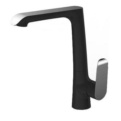 Wiesbaden Tarma eenhendel keukenmengkraan zwart chroom