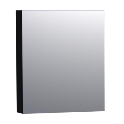 Saniclass Dual Spiegelkast - 60x70x15cm - 1 rechtsdraaiende spiegeldeur - MDF - mat zwart