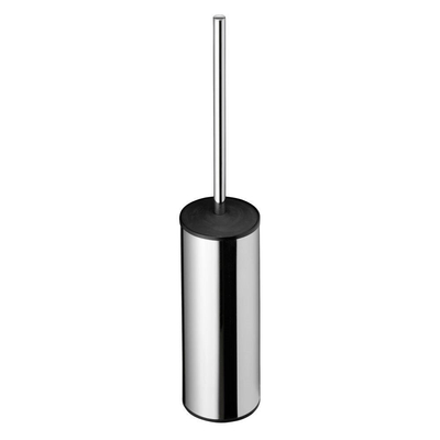 Geesa Wynk Brosse de toilettes avec support autoportant Chrome (tête de brosse noire)
