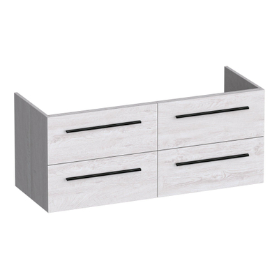 BRAUER Trust meuble sous-lavabo 120 sans poignées rapportées 4 tiroirs softclose et 2 découpes pour siphon - Forest Seashell