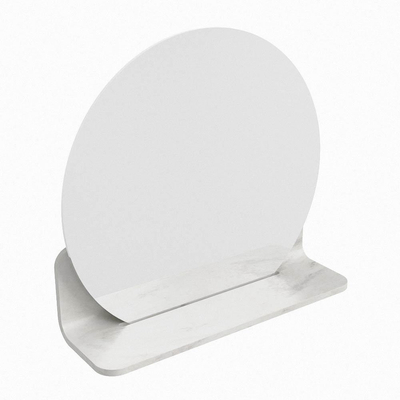 Mondiaz SPOT miroir – Ø 40 cm – avec tablette – Ostra (beige)
