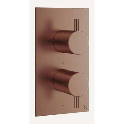 Crosswater MPRO Douche pluie - encastrable -pommeau 20cm - bras de douche mural - douchette stick - Bronze brossé