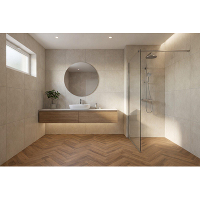 ÉCHANTILLON Terravito Orvico Pearl carreau mural et de sol - 60x60cm - 10mm - Carré - rectifié - Aspect pierre naturelle - gris clair mat