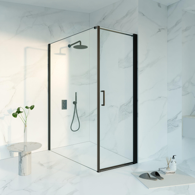 Fortifura Galeria Douchecabine - 70x160x200 - Profiel veiligheidsglas - anti kalk - mat zwart