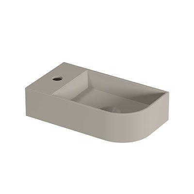 INK Trevi Fontein - 40x22x10cm - 1 kraangat - rechts afgerond - porselein - mat creme cotton