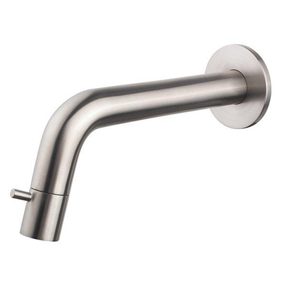 Wiesbaden Caral Sophia Robinet de lavabo raccourcissable avec fixation murale 1/2" acier brossé PVD