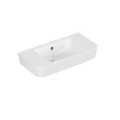 Villeroy & Boch O.novo lave-mains 50x25cm - sans trou de robinetterie avec trop-plein blanc